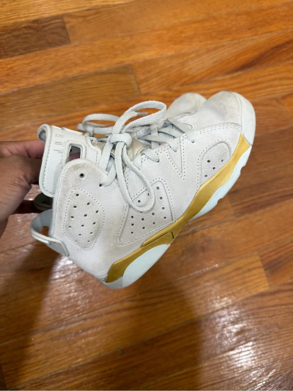 Kid Nike Air Jordan Retro 6 Pearl Platium